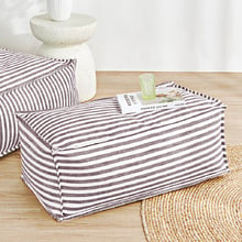 Oscar Faux Linen Ottoman Bean Bag Cover